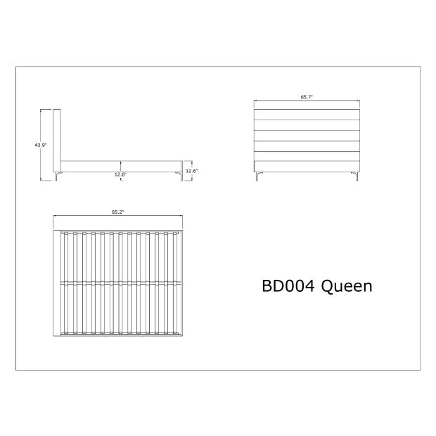 Schwamm Queen Bed in Light Grey