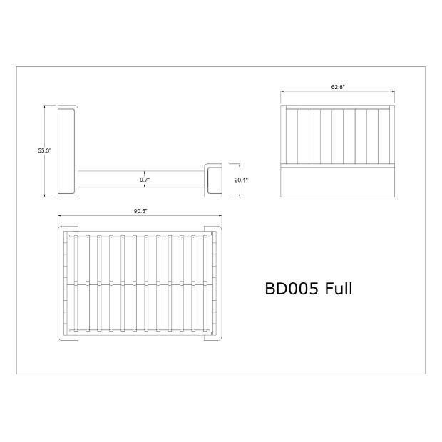 Kingdom Full-Size Bed in Cream