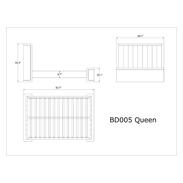 Kingdom Queen-Size Bed in Cream