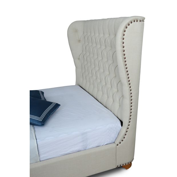 Lola Queen-Size Bed in Ivory