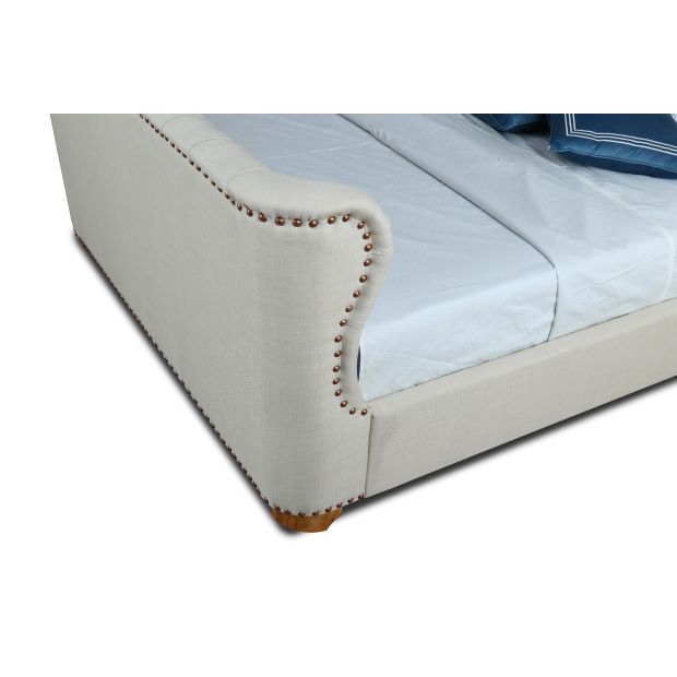 Lola Queen-Size Bed in Ivory