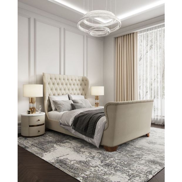 Lola Queen-Size Bed in Ivory