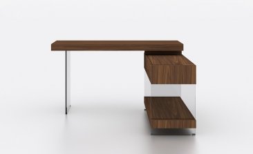 Elm Modern Desk in Walnut.