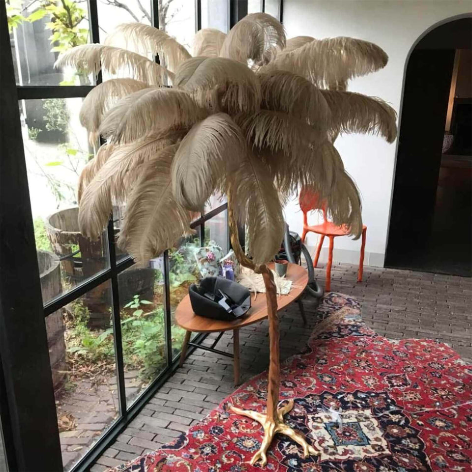 Ostrich Feather Floor Lamp