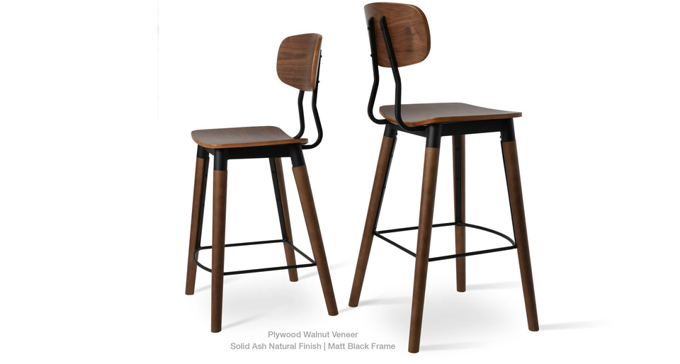 counter stool - side angle view