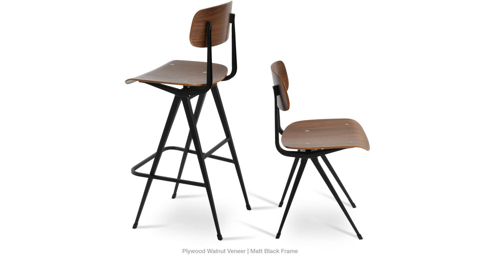bar stool - side angle view
