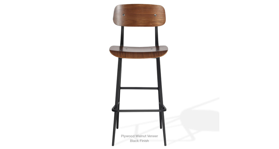 counter stool - side angle view