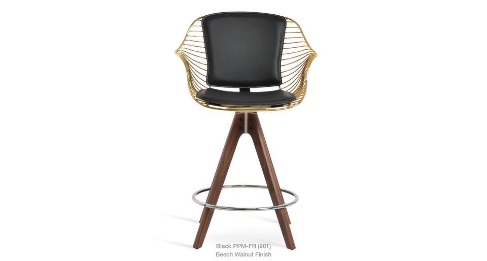 Zebra Pyramid Counter Stool
