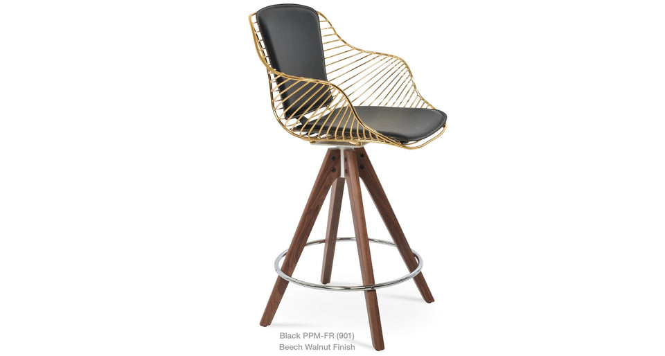 Zebra Pyramid Counter Stool