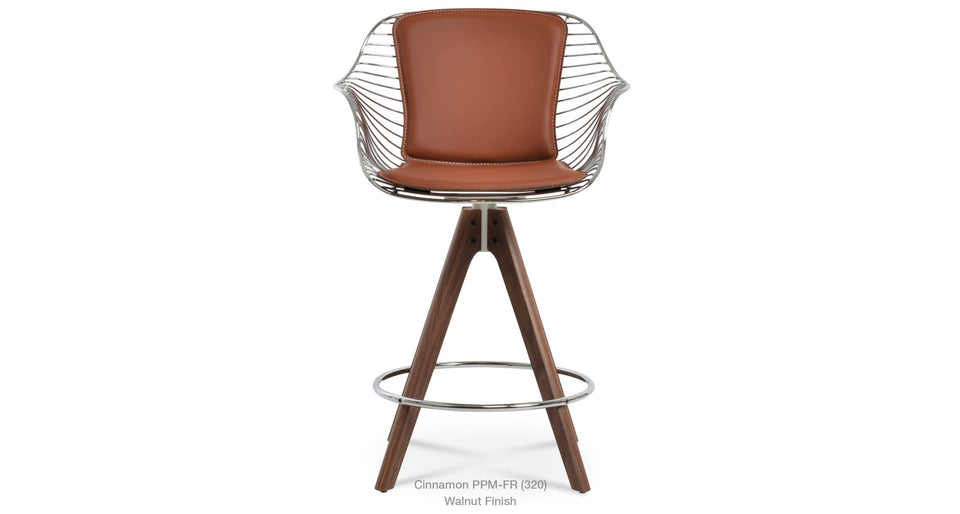 Zebra Pyramid Counter Stool