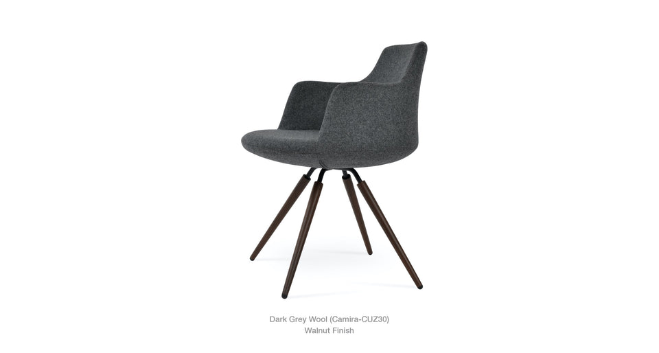 Dervish Carrot Swivel Arm Chair