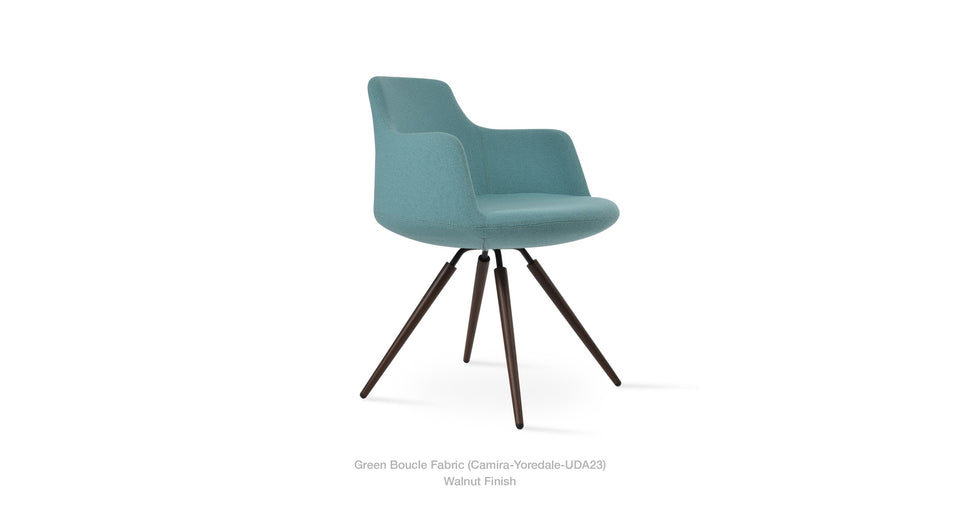 Dervish Carrot Swivel Arm Chair