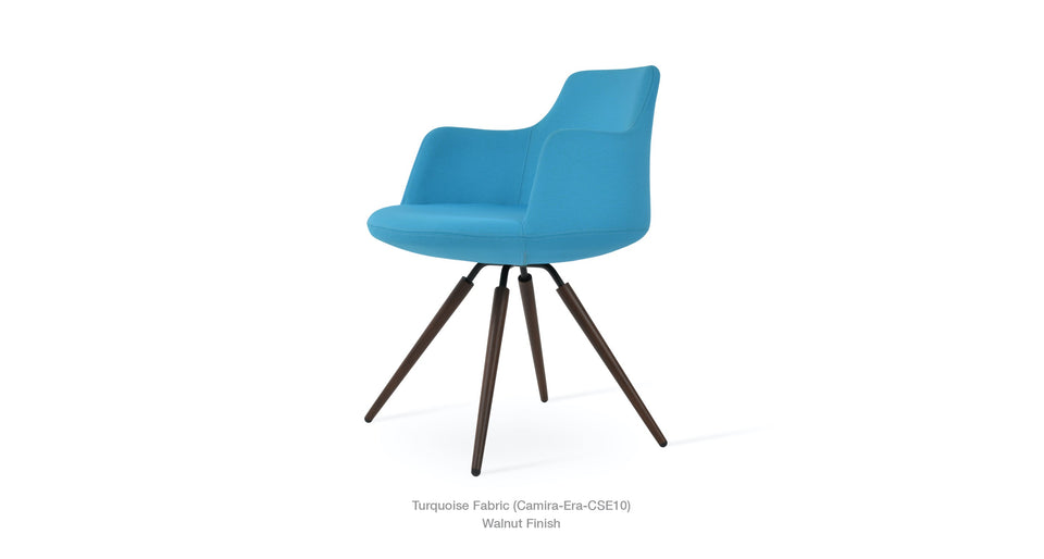 Dervish Carrot Swivel Arm Chair