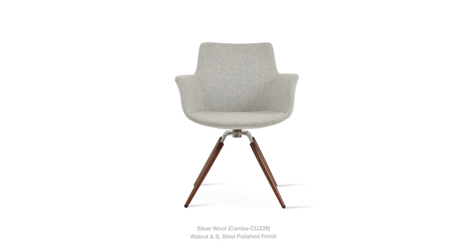 Bottega Carrot Swivel Arm Chair