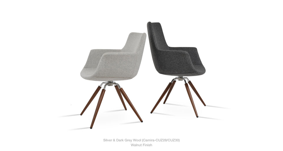 Bottega Carrot Swivel Arm Chair