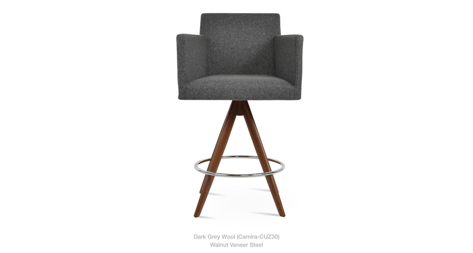 Harput Pyramid-mw Arm Stool (swivel)