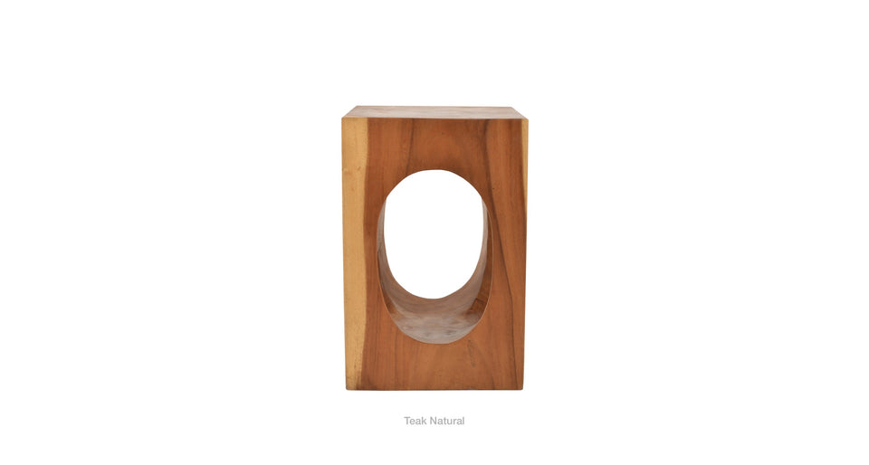 Foureyes Teak Stool & Side Table Natural Teak Wood