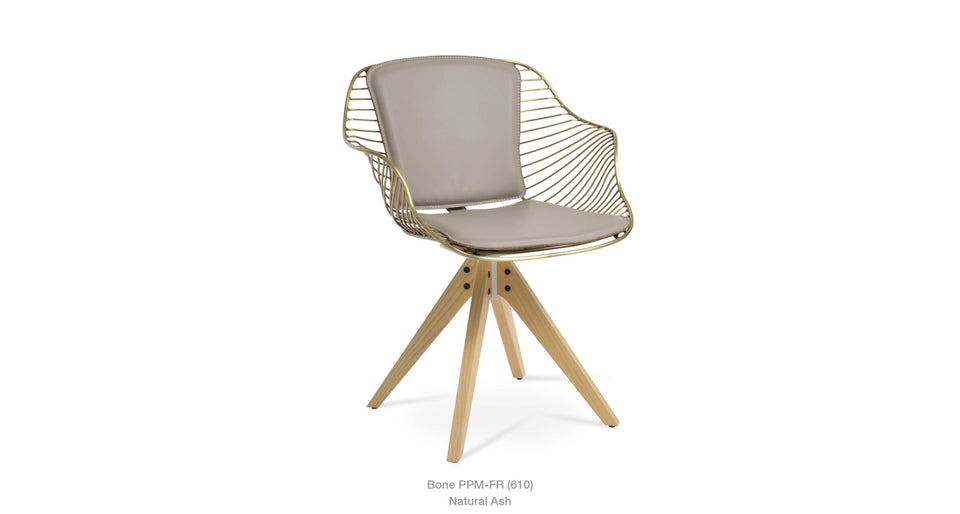 Zebra Pyramid Wood Arm Chair (swivel)