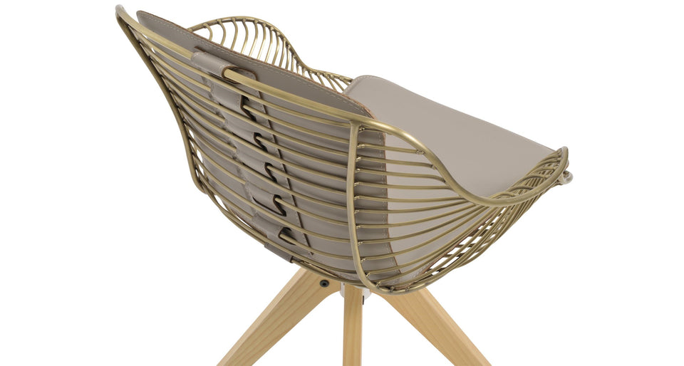 Zebra Pyramid Wood Arm Chair (swivel)