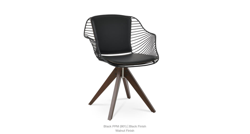Zebra Pyramid Wood Arm Chair (swivel)