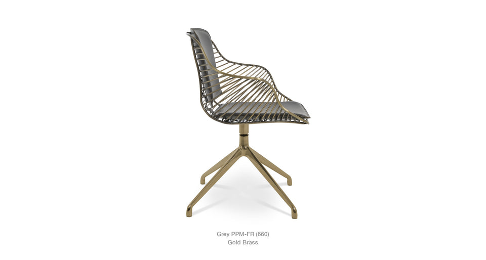 Zebra Spider Arm Chair (swivel)