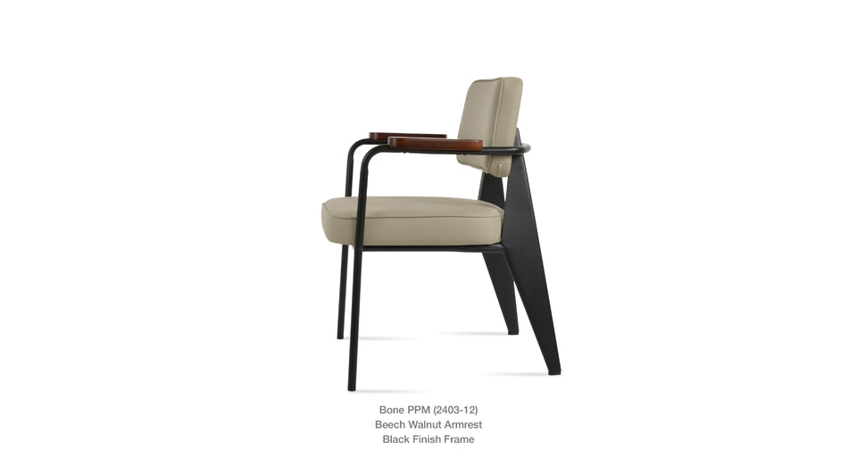 arm chair - side angle view