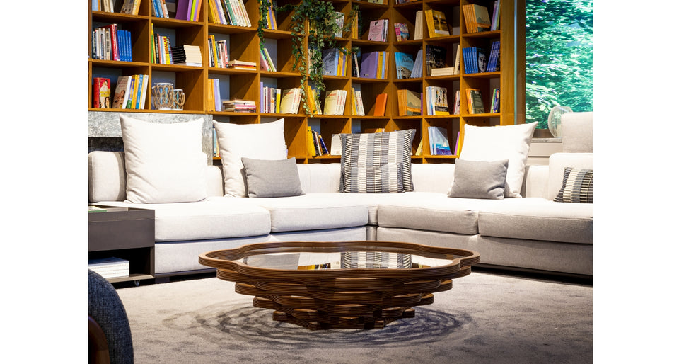 coffee table - side angle view