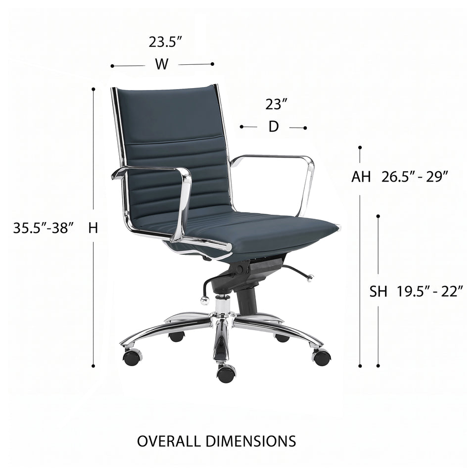 Dirk Low Back Office Chair in Leatherette