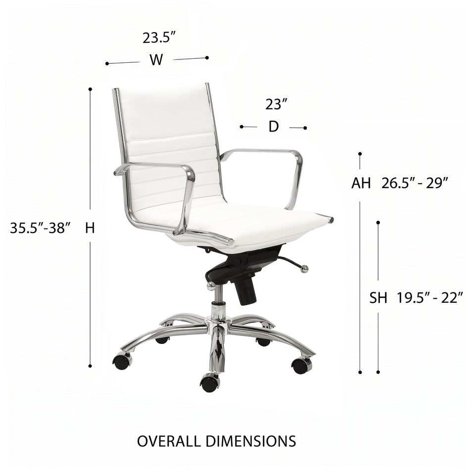Dirk Low Back Office Chair in Leatherette
