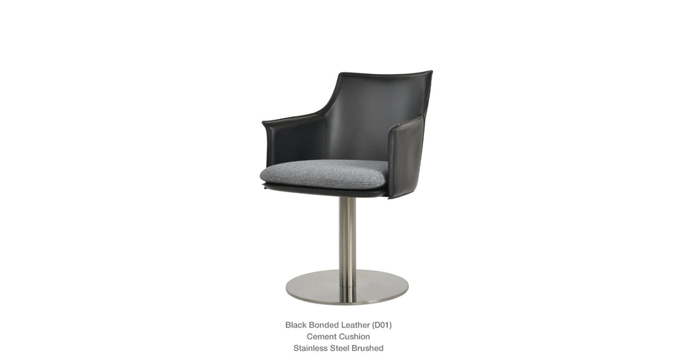 Briancon Round Swivel Arm Chair