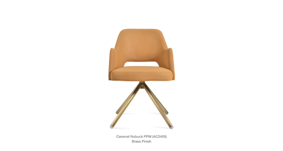 Marash Stick Swivel Dining Arm Chair