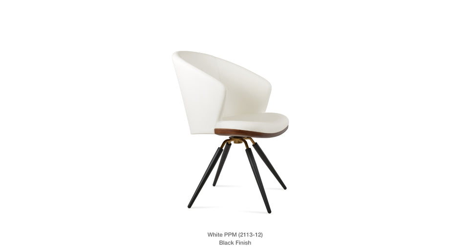 Athena Carrot Swivel Arm Chair