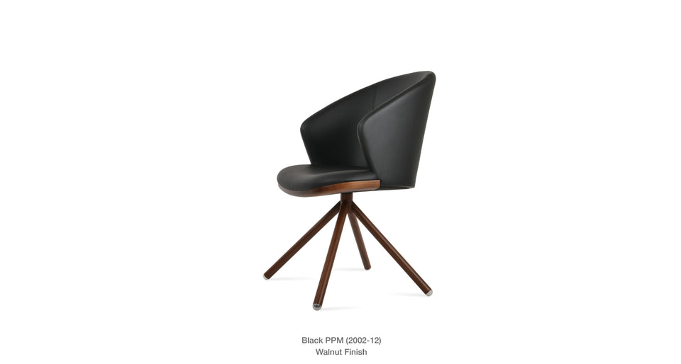 Athena Stick Swivel Arm Chair
