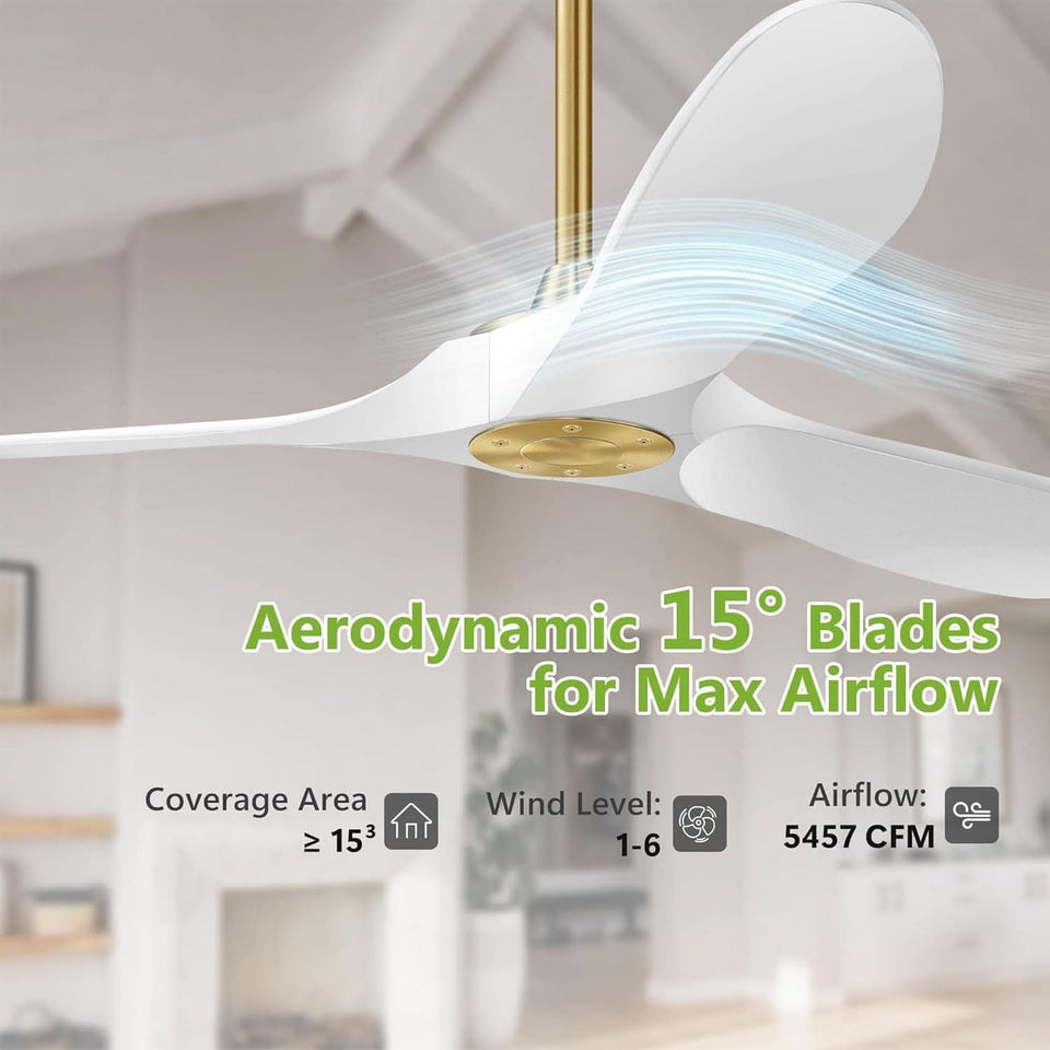 52 Inch Ceiling Fan With Remote DC Motor Indoor Outdoor Use