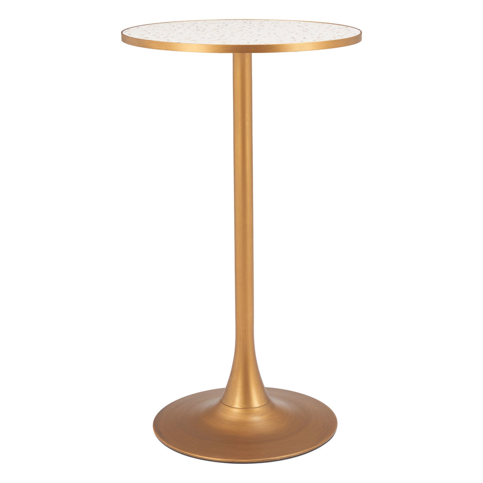 Bite Bar Table Beige & Gold