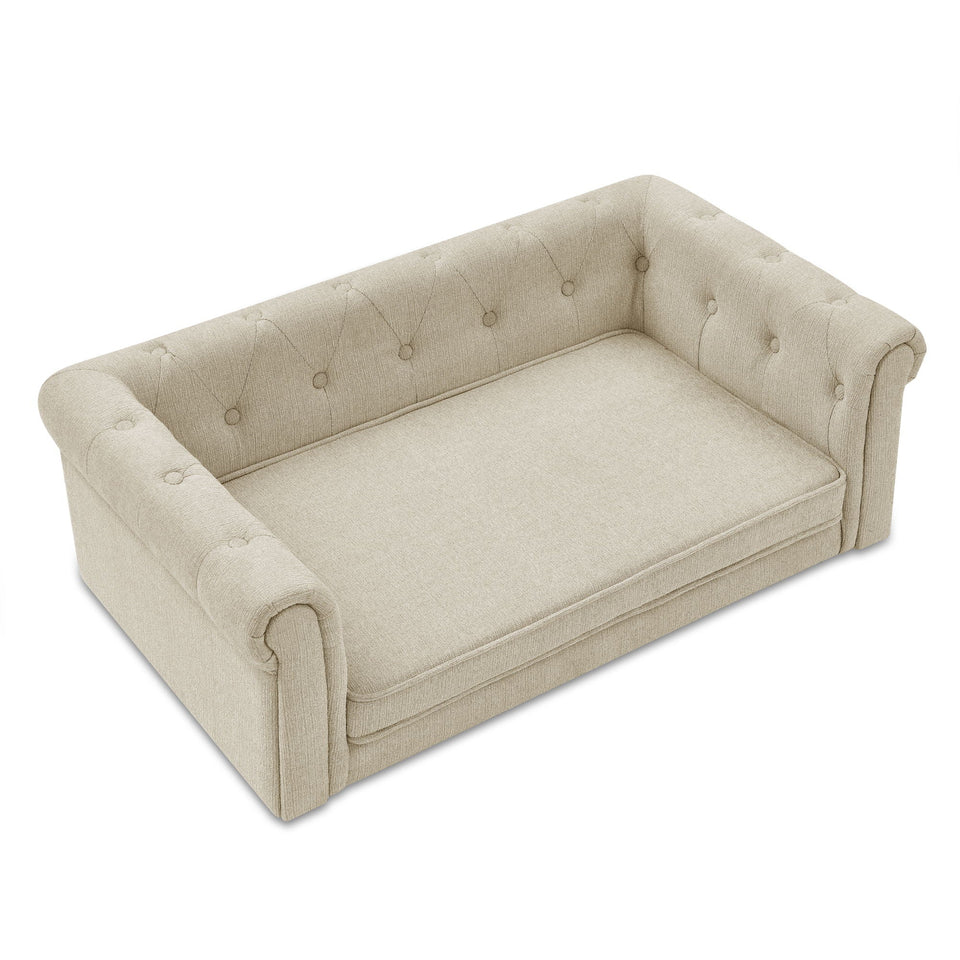 Modern Elegant Rectangle Pet Bed with Elevated Design - Multiple Colors