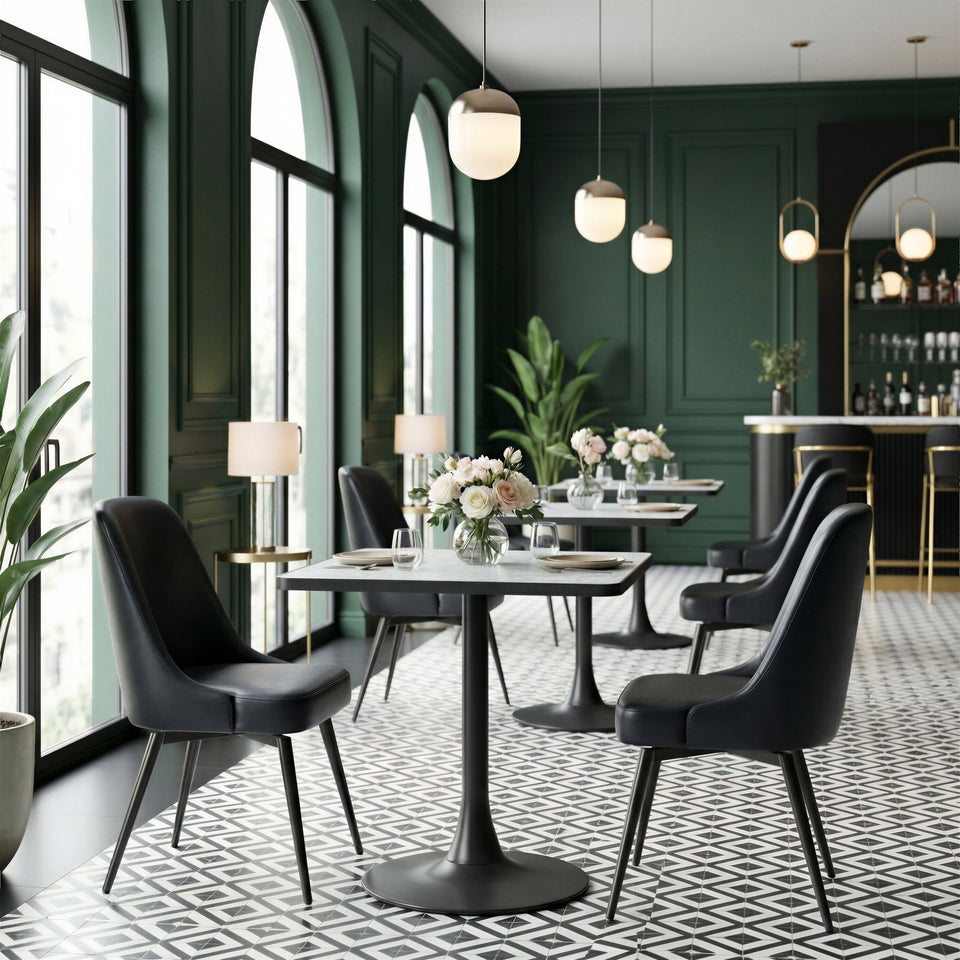 Spot Bistro Table Gray & Black