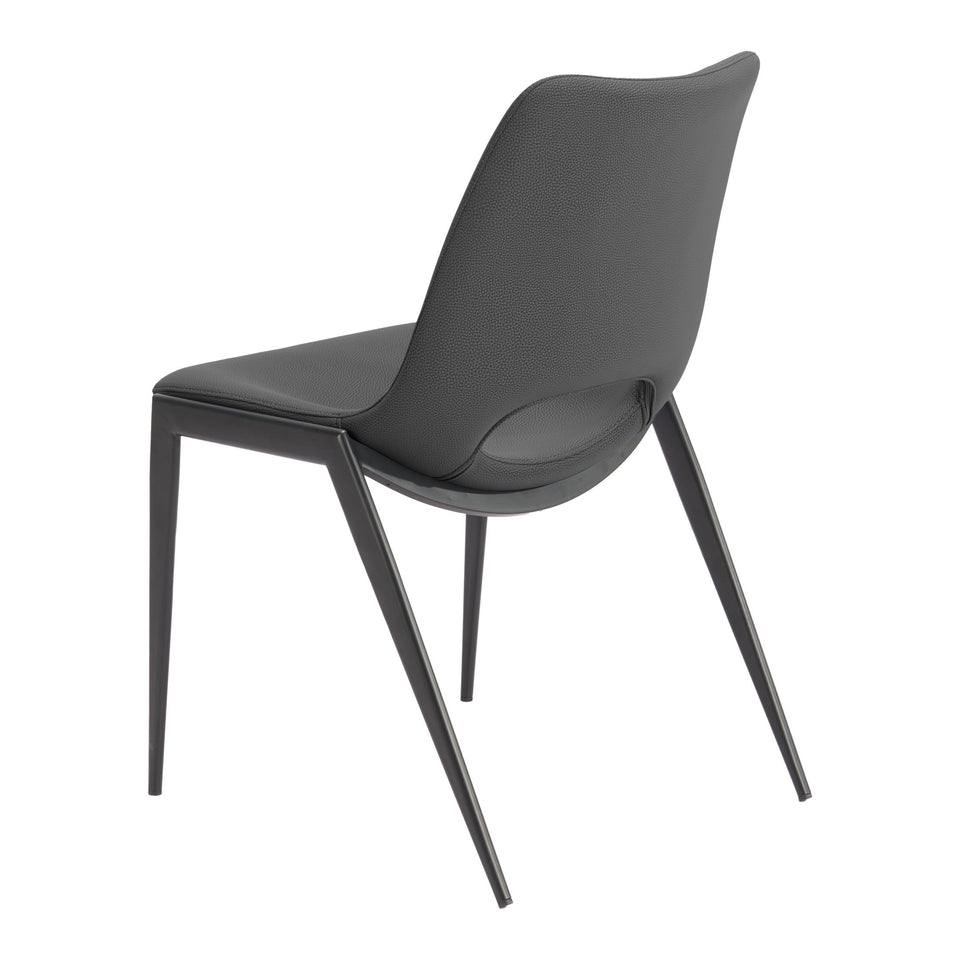 Desi Armless Dining Chair (Set of 2) Black