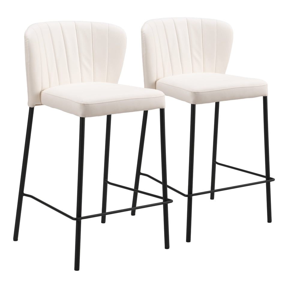 Linz Counter Stool (Set of 2) Cream