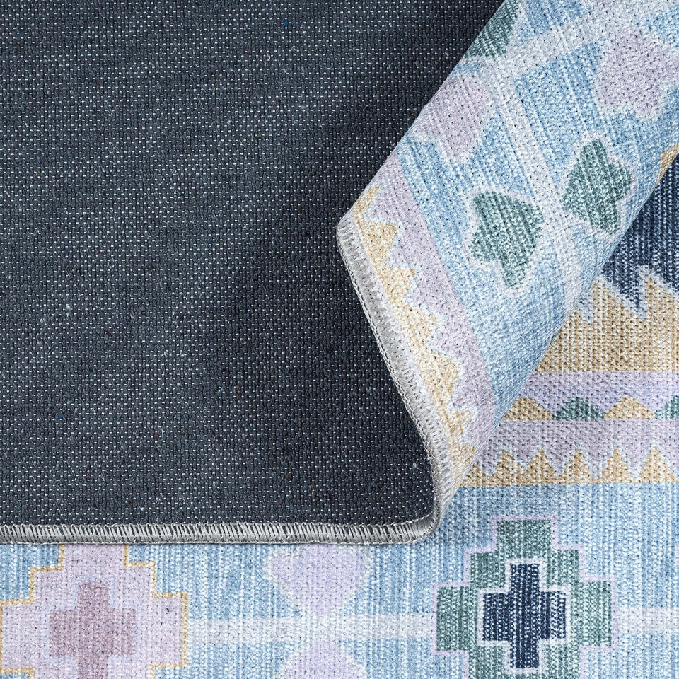 Averill Lavender, Pink & Blue Modern Oushak Rug