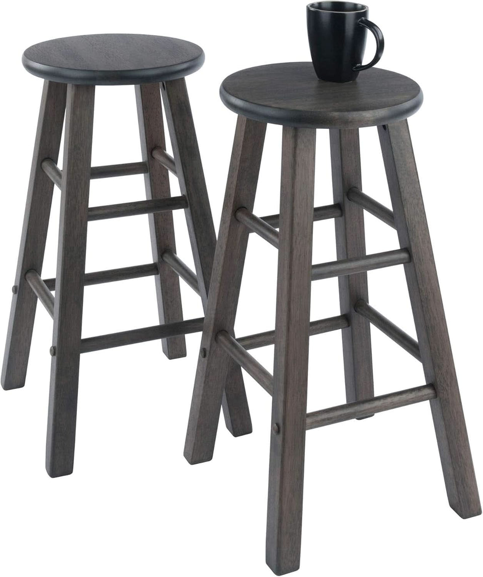 Element 2 Piece 24In Counter Stool Set Oyster Gray