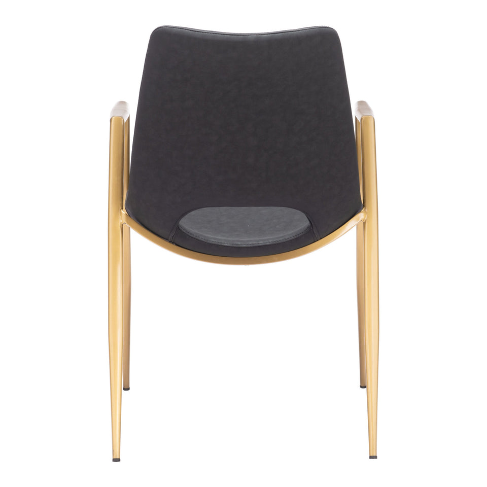 Desi Dining Chair (Set of 2) Black & Gold