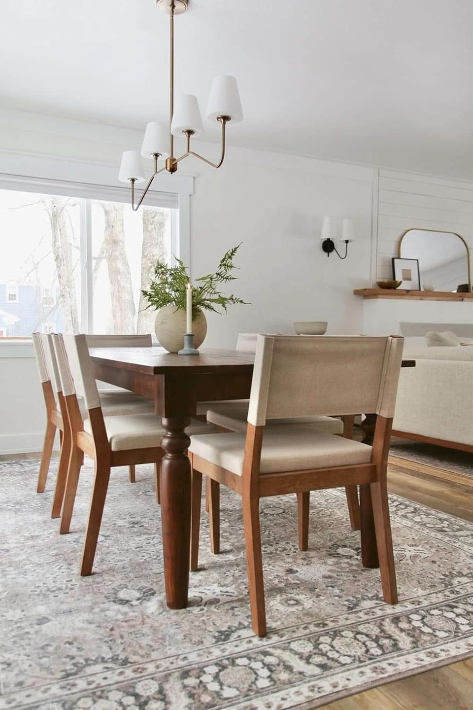 Linus Upholstered Dining Chair With Rubberwood Legs