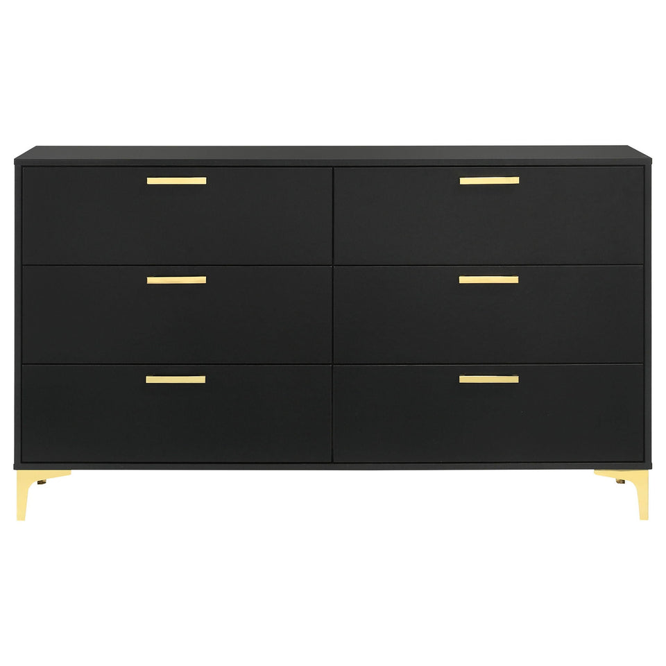 Kendall 6-drawer Dresser Black