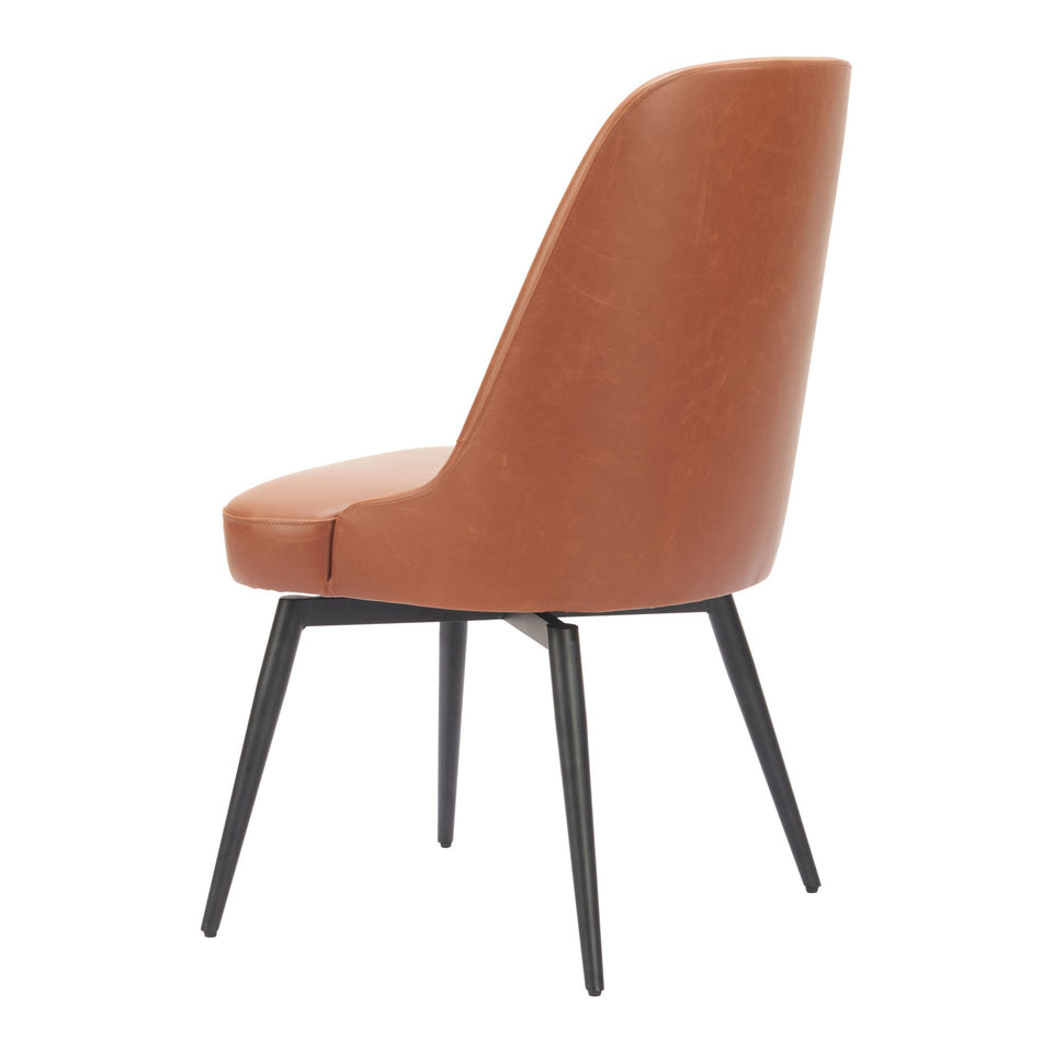 Keppel Swivel Dining Chair (Set of 2) Brown