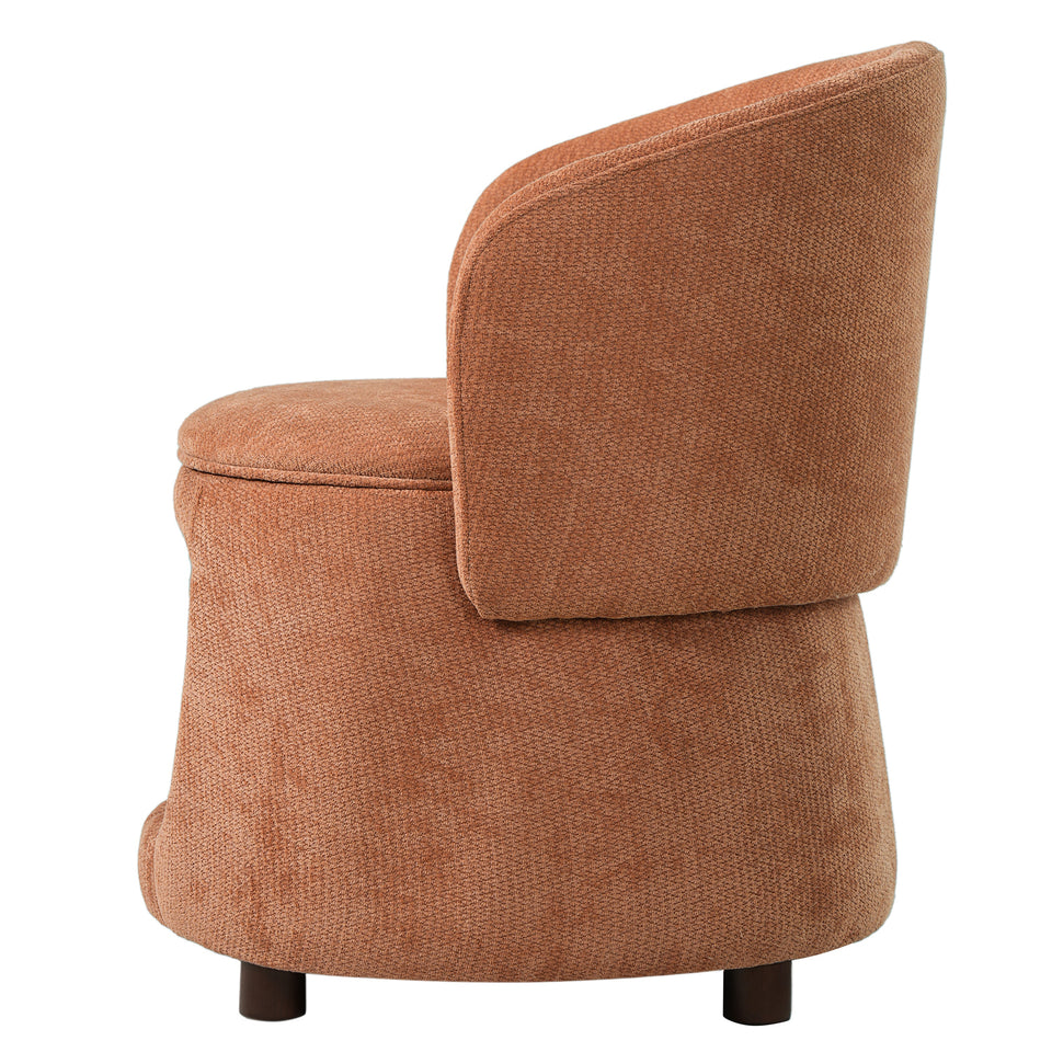 Orange Pet Friendly Chair with Hidden Pet Nook & Storage Seat
