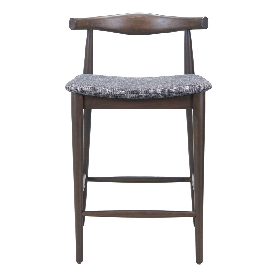 Tuzka Counter Stool (Set of 2) Gray & Espresso