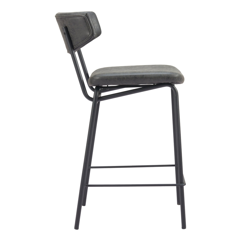 Charon Counter Stool (Set of 2) Vintage Black