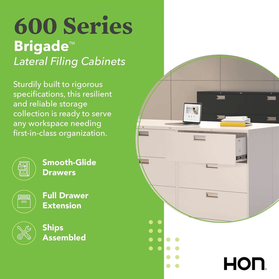 4 Drawer Lateral File Cabinet With Lock Light Gray