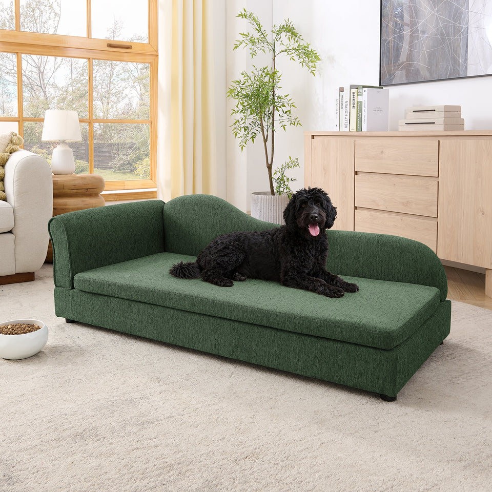 Oversized Pet Sofa for Medium/Large Dogs with Modern Design - Olive Green, Beige, Dark Blue, Dark Grey
